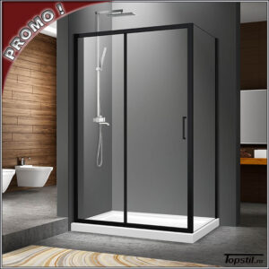 Cabina dus 100x80 cm profile negre
