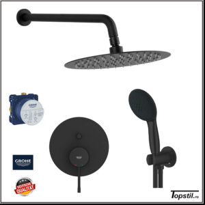 Sistem dus ingropat negru Grohe Essence