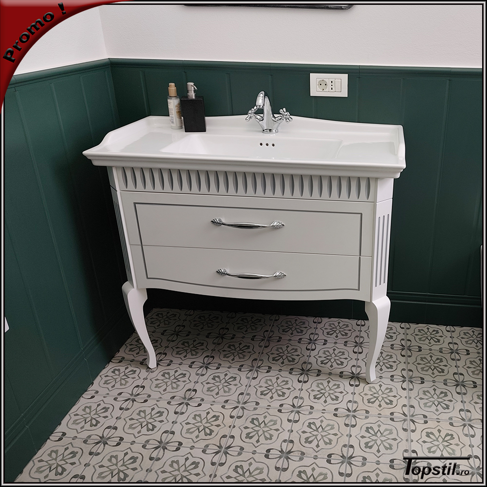 mobilier-baie-retro-Clasic-alb-argintiu