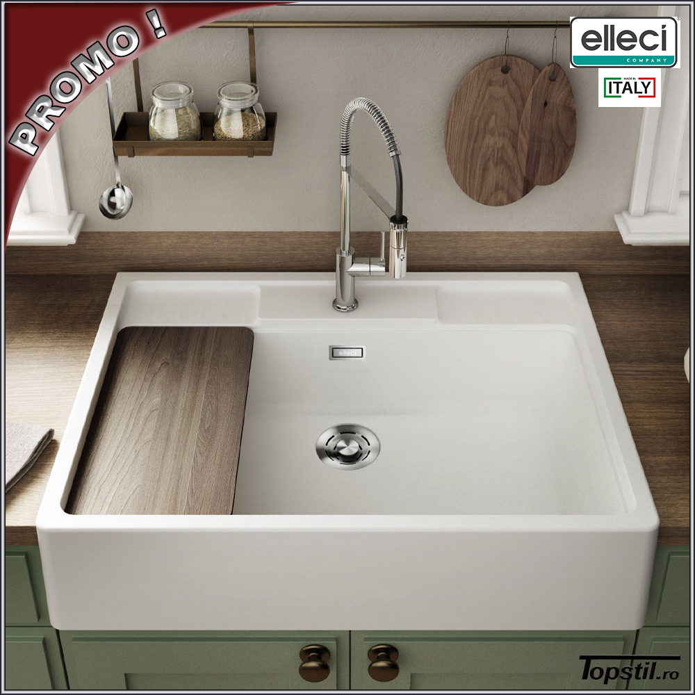 chiuveta-bucatarie-alba-compozit-peste-blat-Elleci-spazio