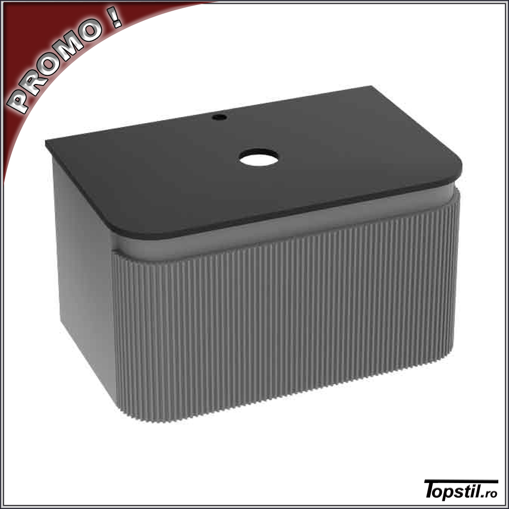 mobilier-baie-suspendat-Milla-80-cm-gri-mat-cu-blat