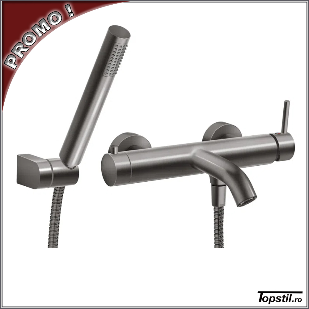 baterie-cada-Ferro-gun-metal-antracit-gri-cu-para-furtun-suport