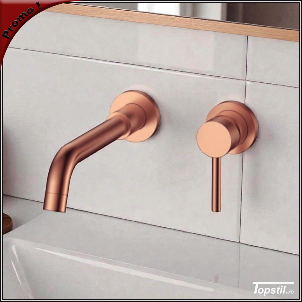 baterie-lavoar-de-perete-culoare-cupru