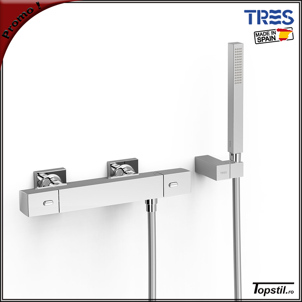 baterie-dus-cu-termostat-Tres-Cuadro-patrata