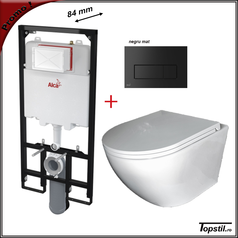 set-wc-suspendat-rimless-compact-cu-rezervor-85-mm-si-clapeta-neagra-ieftin-promo