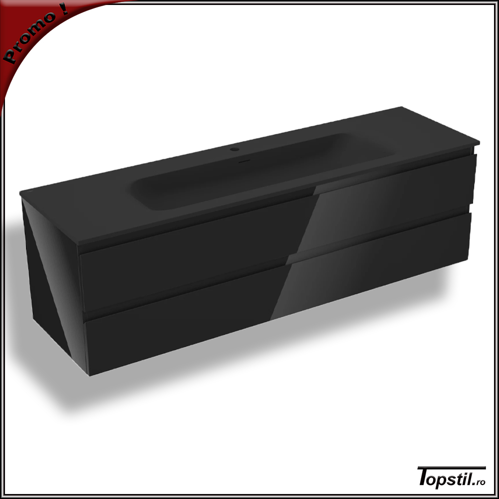 mobilier-baie-suspendat-160-cm-negru-mat