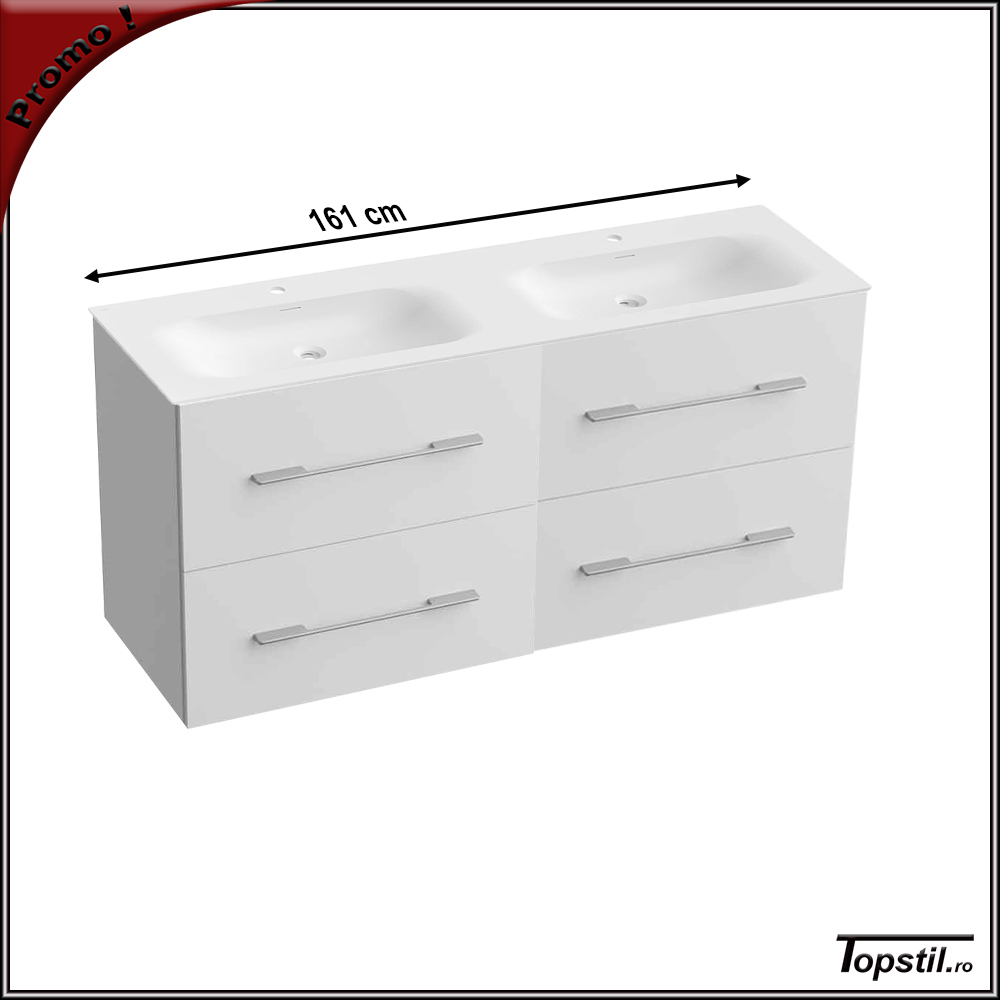 mobilier-suspendat-dublu-160-cm-lavoar-alb-mat