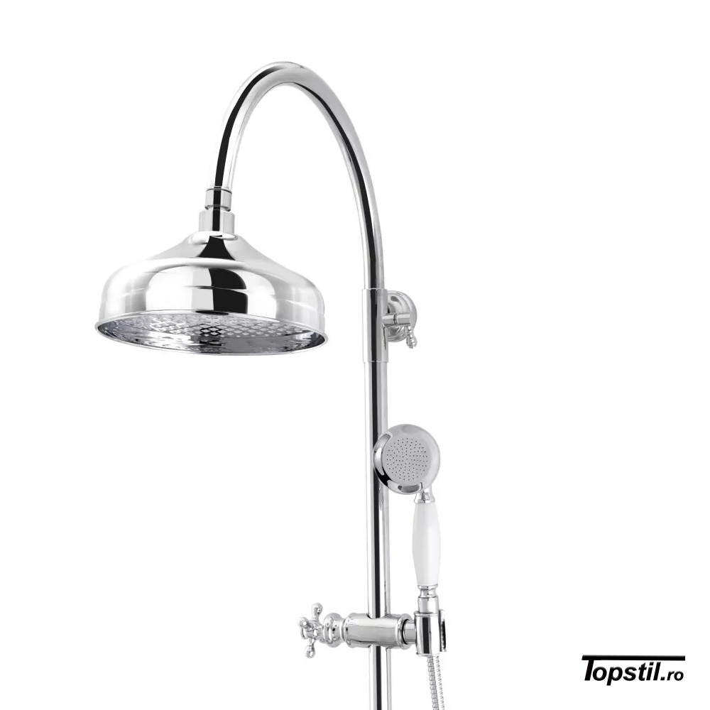 coloana-dus-vintage-crom