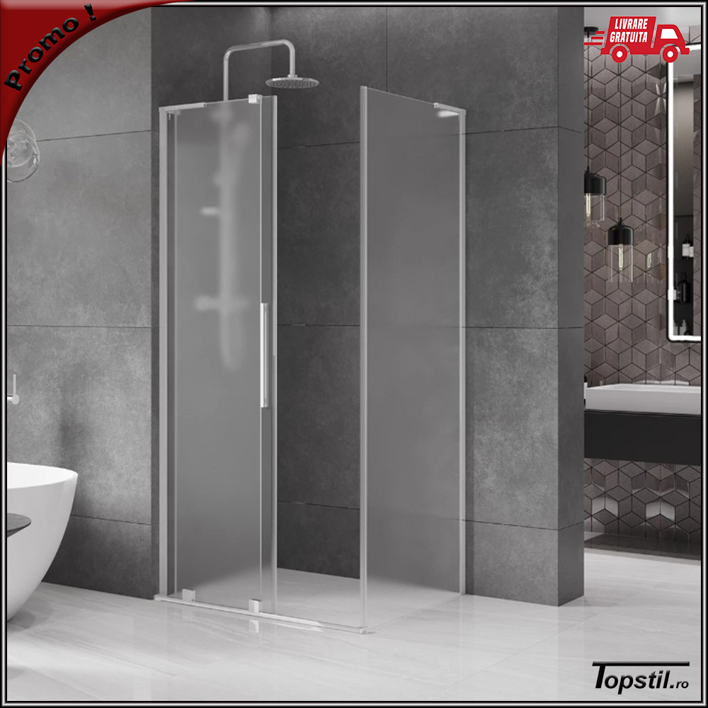 cabina-dus-Velar-sticl-mata-8-mm-profile-crom