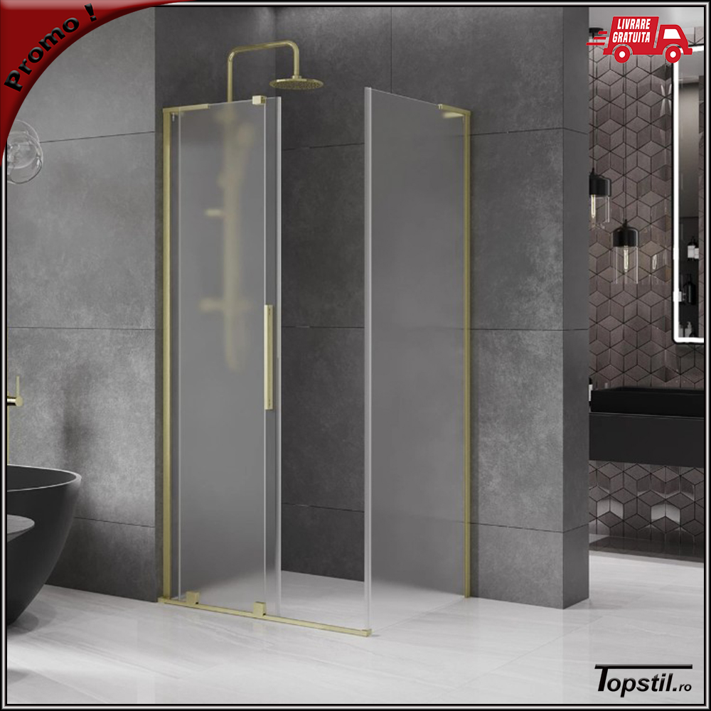 cabina-dus-premium-Velar-sticla mata-profil-aur