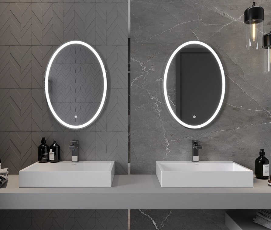 oglinda-baie-ovala-LED-dezaburire-60x80-cm