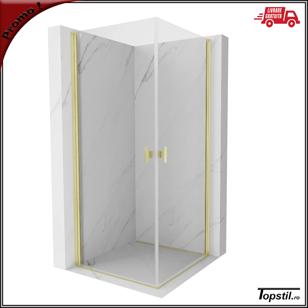 cabina-dus-Mina-90x90-cm-profile-aur-mat
