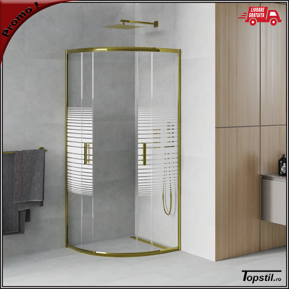cabina-dus-profile-aur-Vegas-90x90-cm