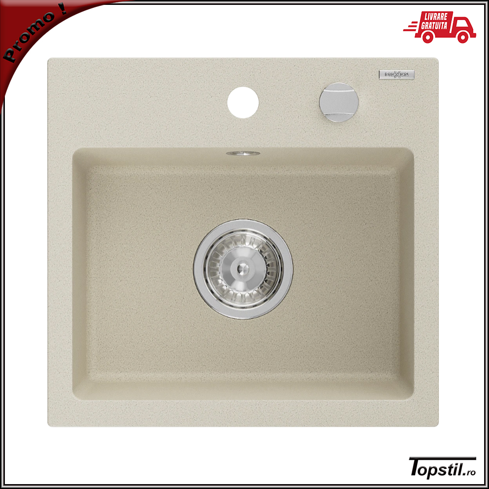 chiuveta-bucatarie-Milo-compozit-beige-minimalista-43x41-cm