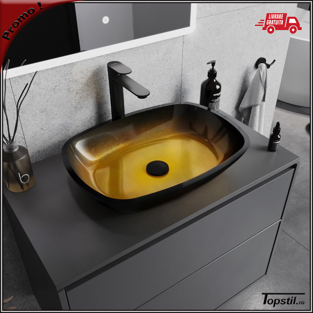lavoar-pe-blat-Arkas-sticla-texturata-aurie-54x39-cm