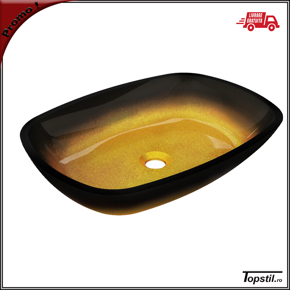 lavoar-sticla-Arkas-auriu-negru-pe-blat-50-cm