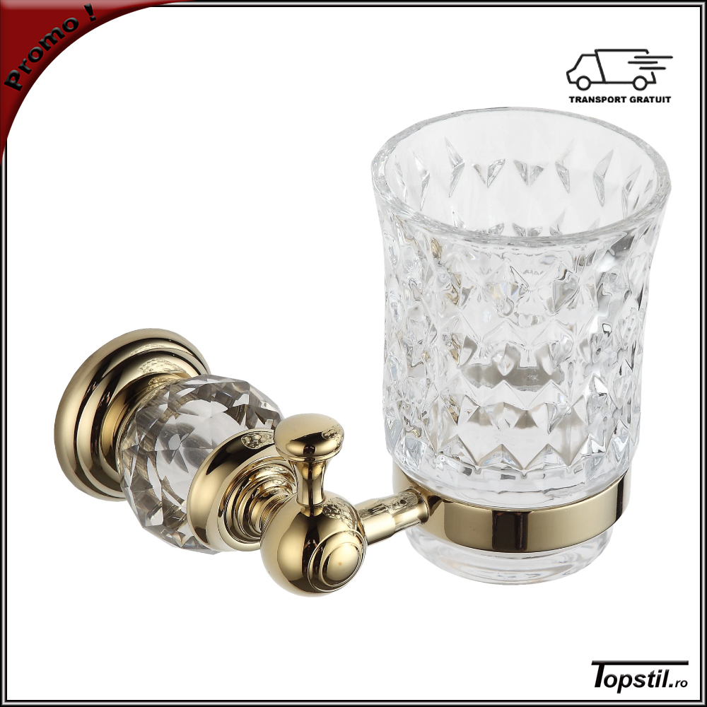 pahar-baie-cu-suport-auriu-Estella-clasic-lux