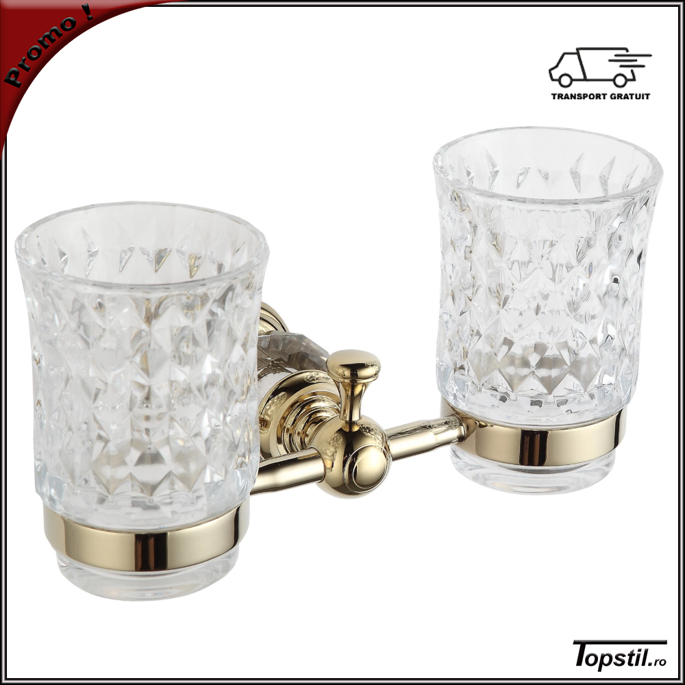 pahar-baie-dublu-Estella-clasic-lux-cu-suport-auriu