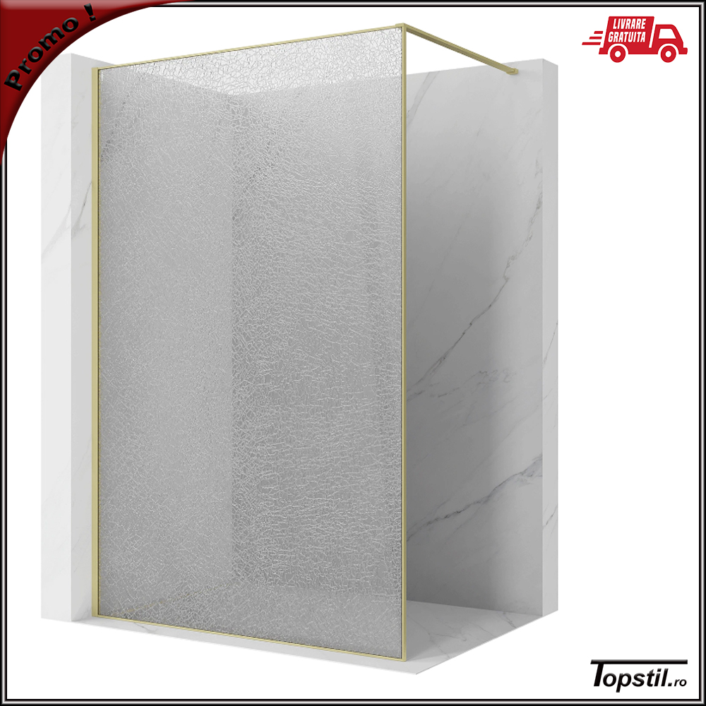 paravan-dus-sticla-sparta-12-mm-profil-aur