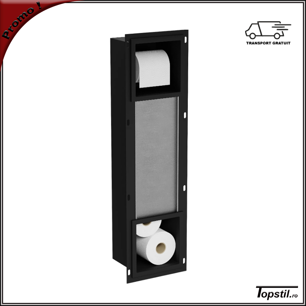 suport-hartie-igienica-incastrat-in-perete-X-Wall-negru-cu-magazie