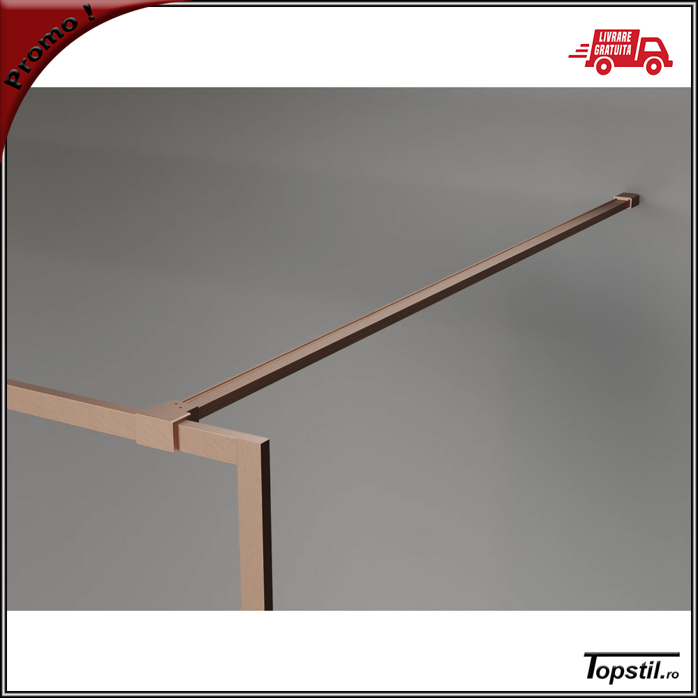 brat-rigidizare-perete-dus-Palio-sticla-10-mm-cupru-mat