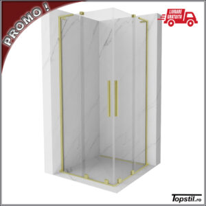Cabina dus sticla 8 mm Velar cu profile aurii