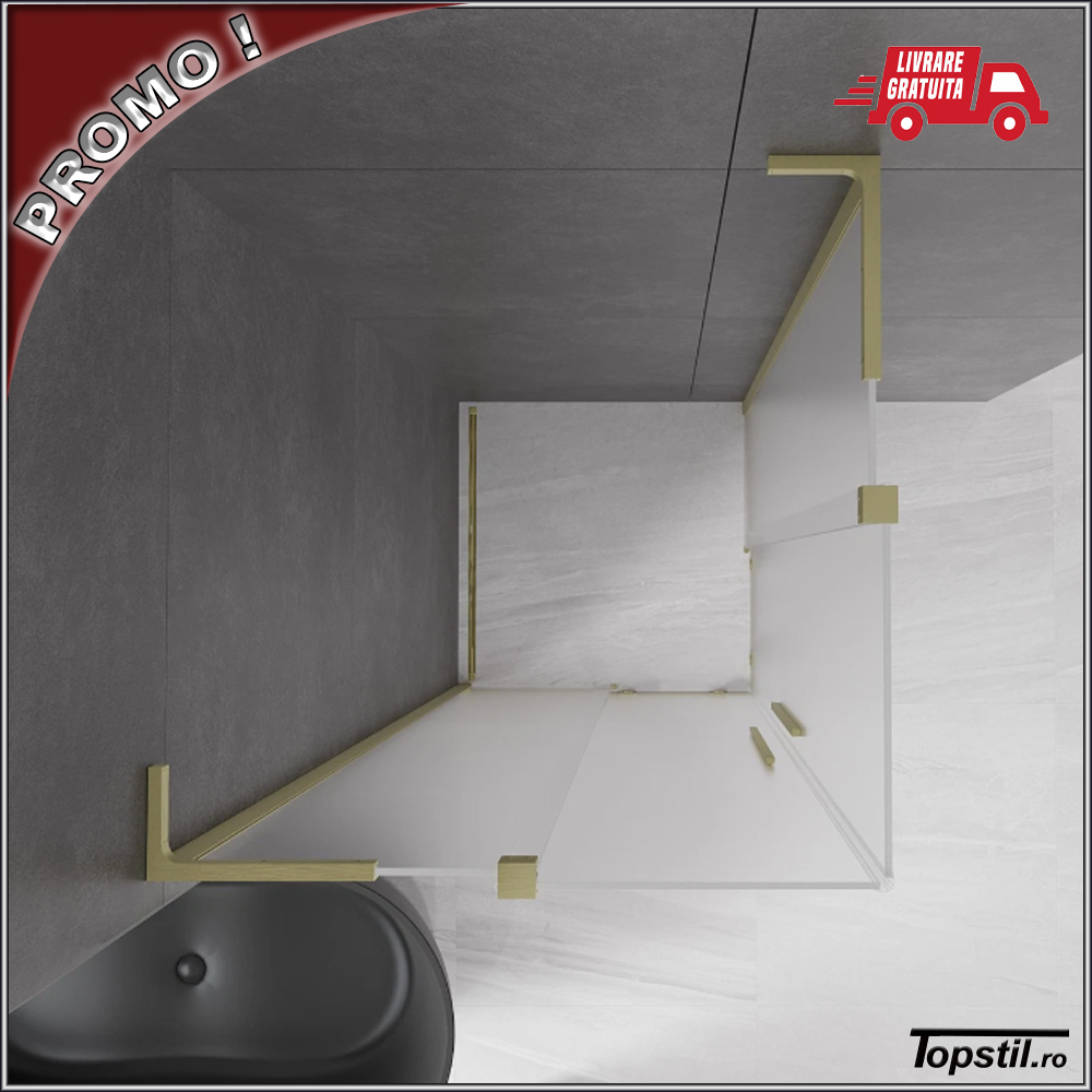 cabina-dus-premium-Velar-sticla-mata-8-mm-profile-aur