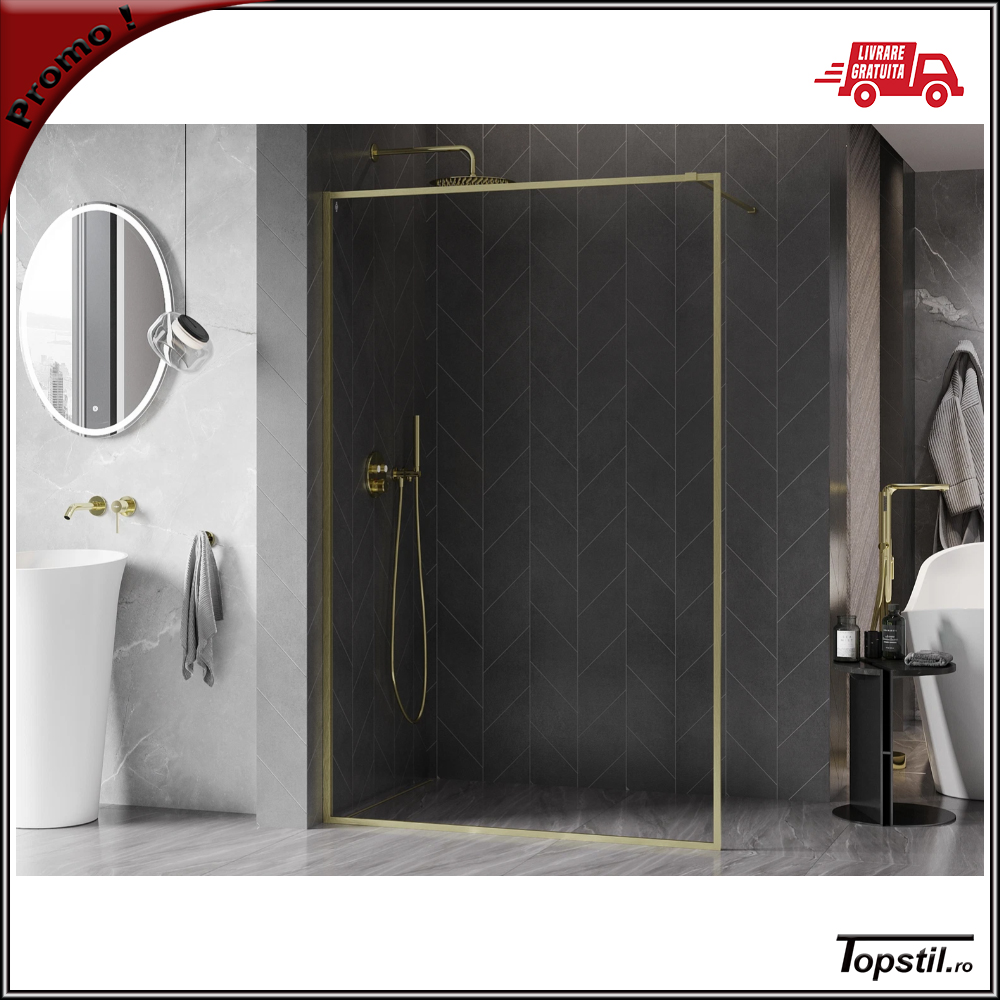 paravan-dus-sticla-10-mm-cu-rama-metalica-aurie-mat