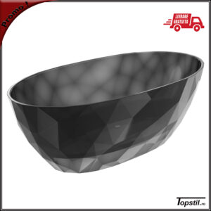 Cada baie transparenta neagra Diamond Black
