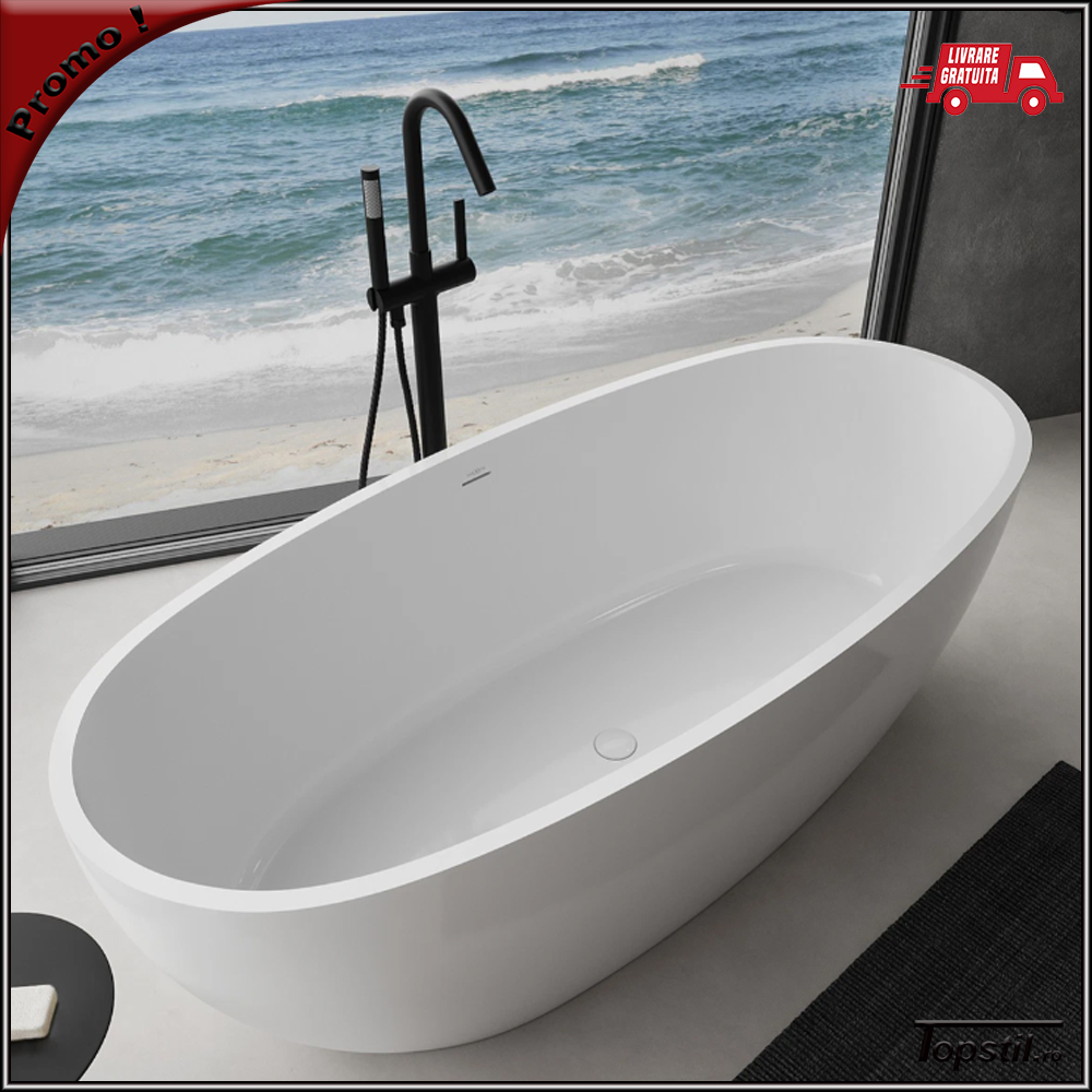 cada-baie-Torino-alb-lucios-compozit-155-cm