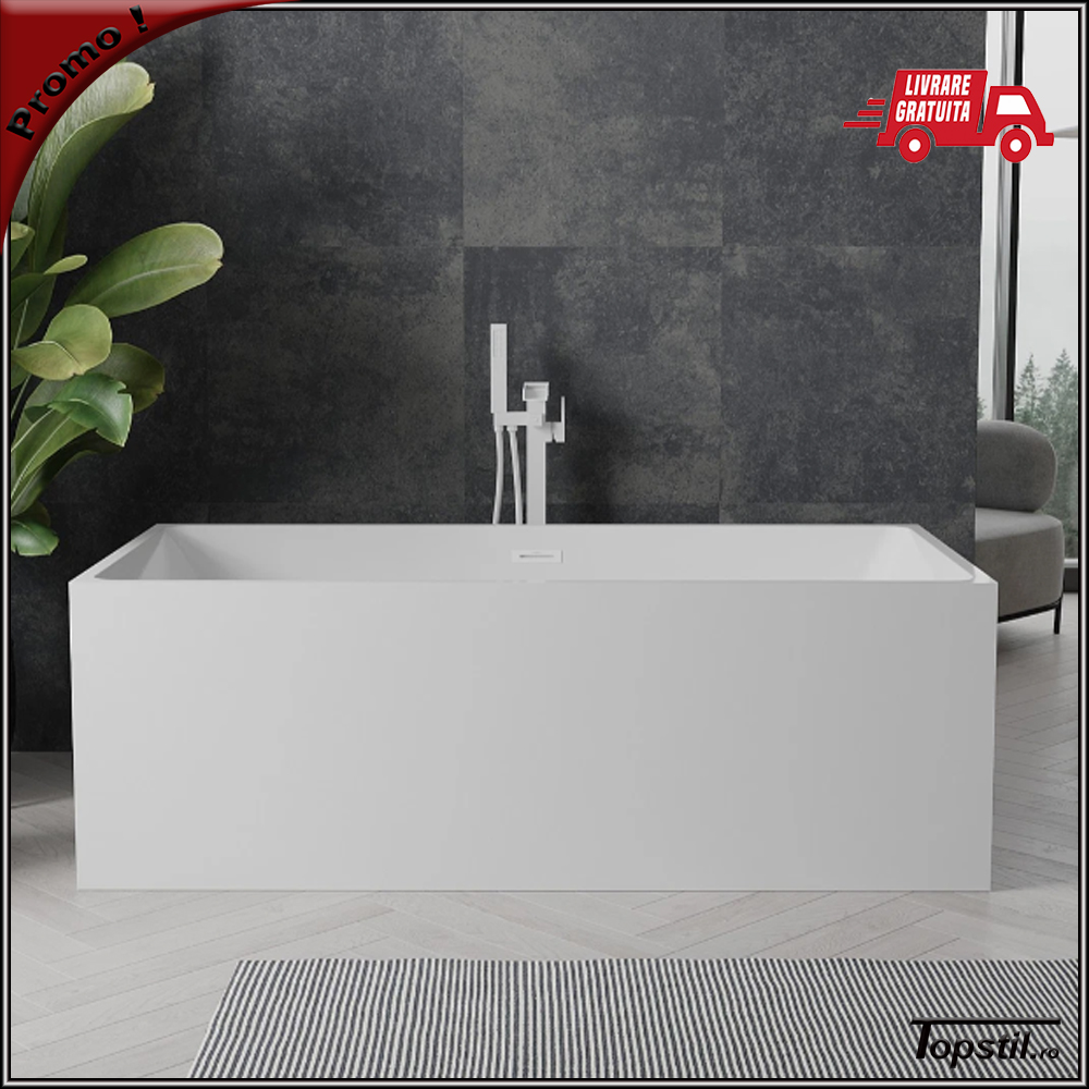 cada-baie-freestanding-Nita-dreptunghiulara Cada baie dreptunghiulara freestanding 170x80 cm