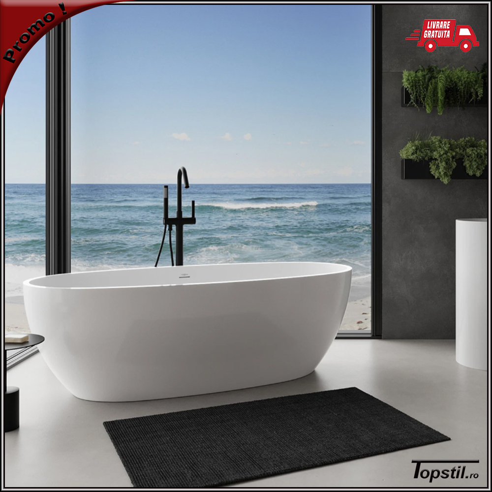 cada-baie-freestanding-Torino-compozit-alb