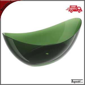 Cada de baie Glass Forest verde transparenta freestanding 180 cm