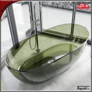 Cada de baie Pure Olive 170 cm din rasina verde maslina