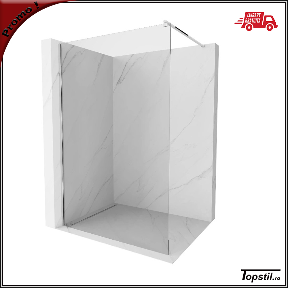 paravan-dus-Walkin-sticla-8-mm-transparenta-profil-crom Paravan dus 160x200 cm sticla transparenta 8 mm