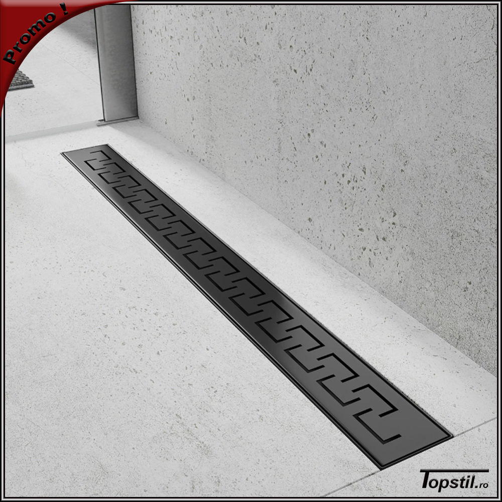 rigola-dus-completa-negru-mat-Vem-02 Rigola dus neagra Vem-02 cu model liniar inaltime mica