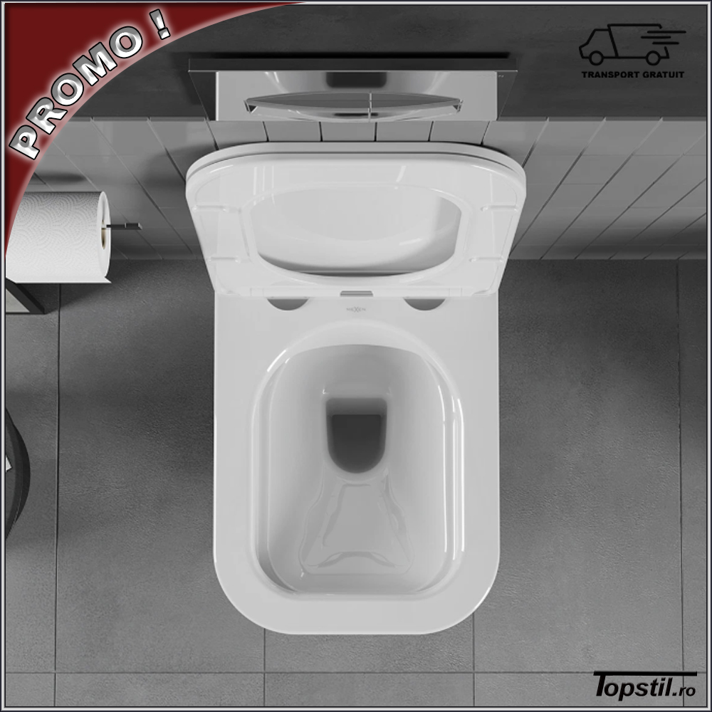 wc-suspendat-Teo-Rimless-cu-capac-soft-close wc suspendat dreptunghiular Teo Tornado
