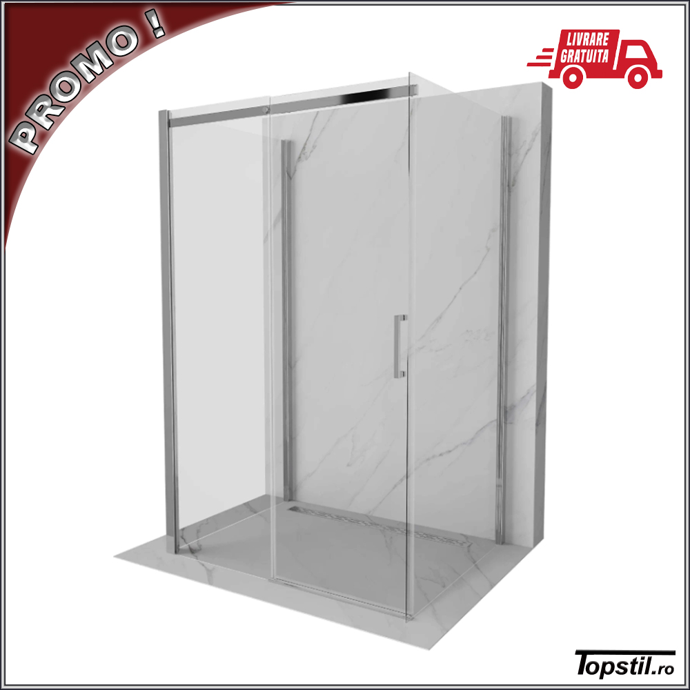cabina-dus-Omega-trei-laturi-100x80-cm Cabina dus Omega forma U cu trei pereti 100x80 cm