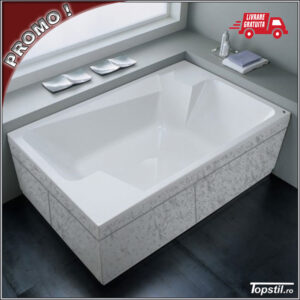 Cada baie dubla Nabucco pentru zidit cu suport inclus 190x120 cm