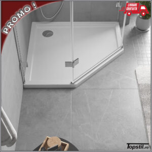 Cadita dus Flow Slim pentagonala 100x100 cm