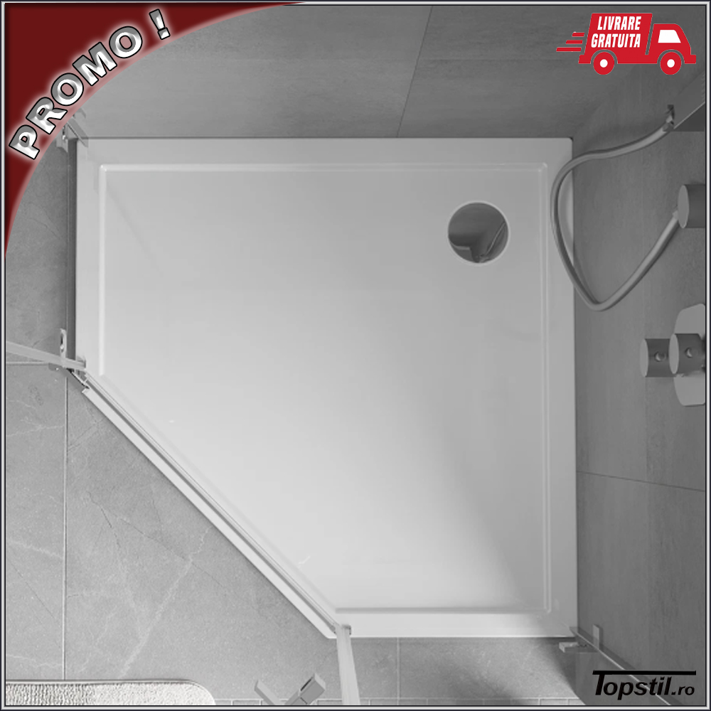 cadita-dus-pentagonala-Flow-Slim Cadita dus pentagonala Flow Slim 100x100 cm