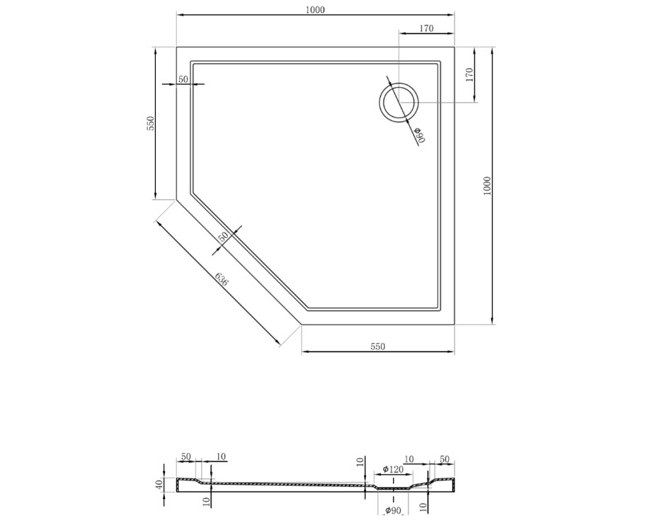 schita-cadita-dus-Pentagon-100x100-cm Schita cadita pentagonala Flow 100x100 cm