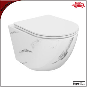 Wc suspendat scurt Leta textura marmura